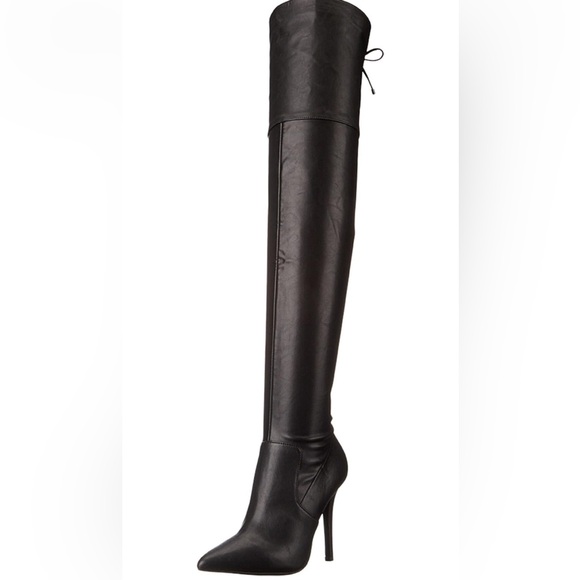 Aldo FRAELLA Over the Knee Leather Heeled Boots in Black - Picture 6 of 6